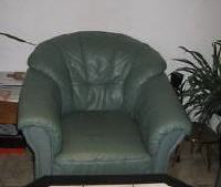 gebrauchte Möbel grüner Ledersessel